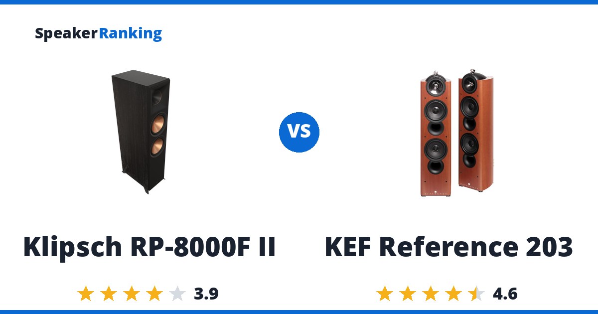 Klipsch RP-8000F II vs KEF Reference 203