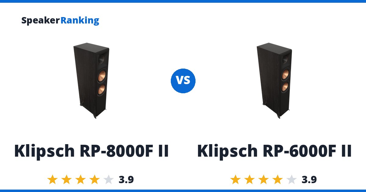 Klipsch RP-8000F II vs Klipsch RP-6000F II