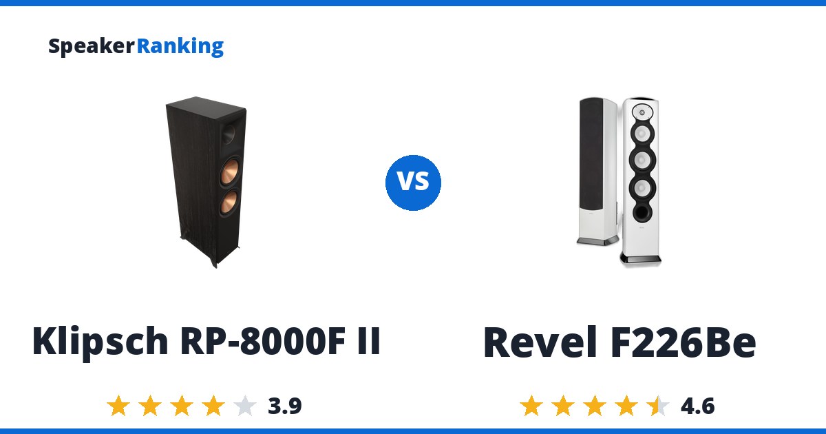 Klipsch RP-8000F II vs Revel F226Be