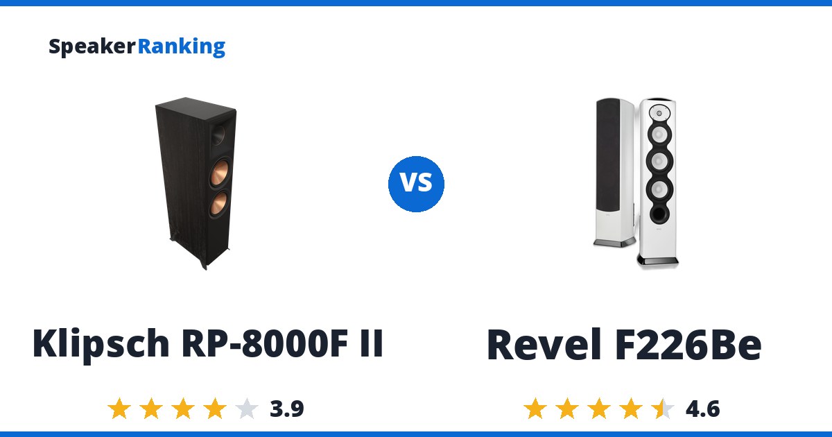 Klipsch RP-8000F II vs Revel F226Be