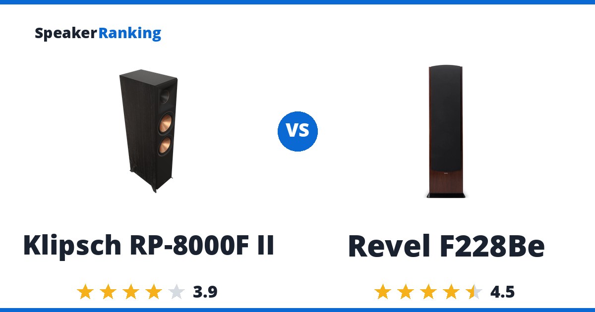 Klipsch RP-8000F II vs Revel F228Be