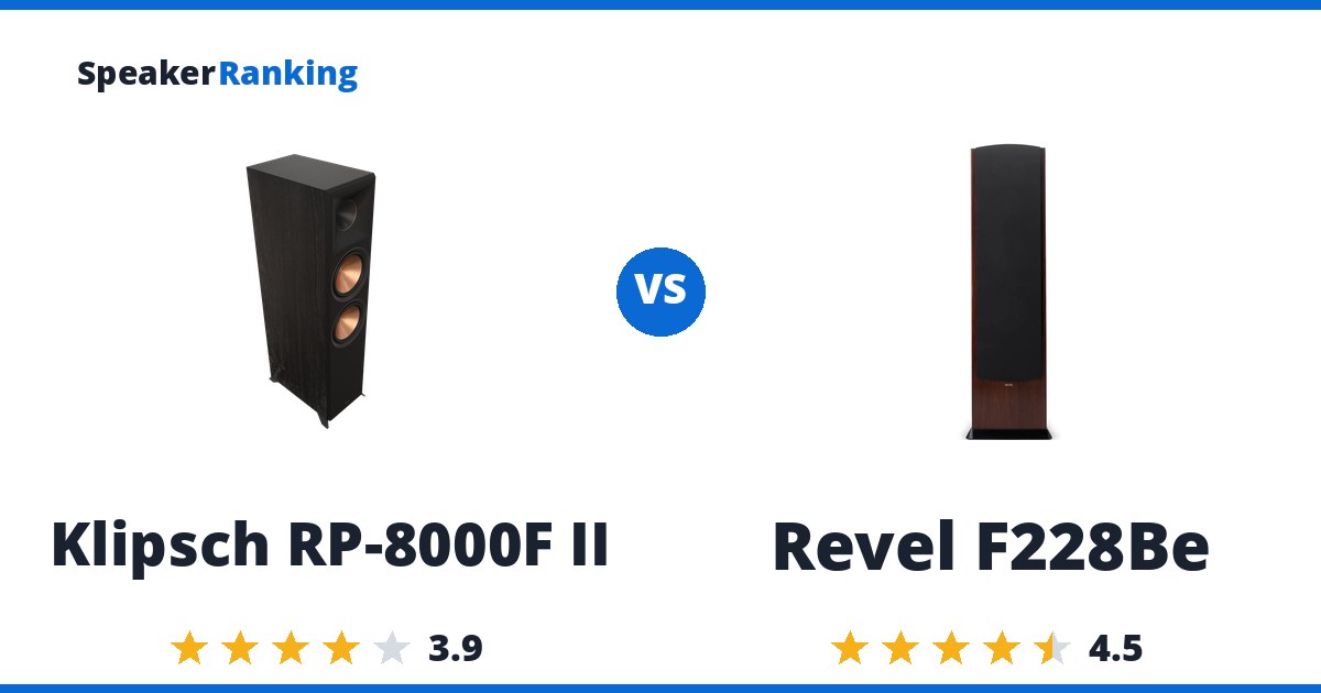 Klipsch RP-8000F II vs Revel F228Be