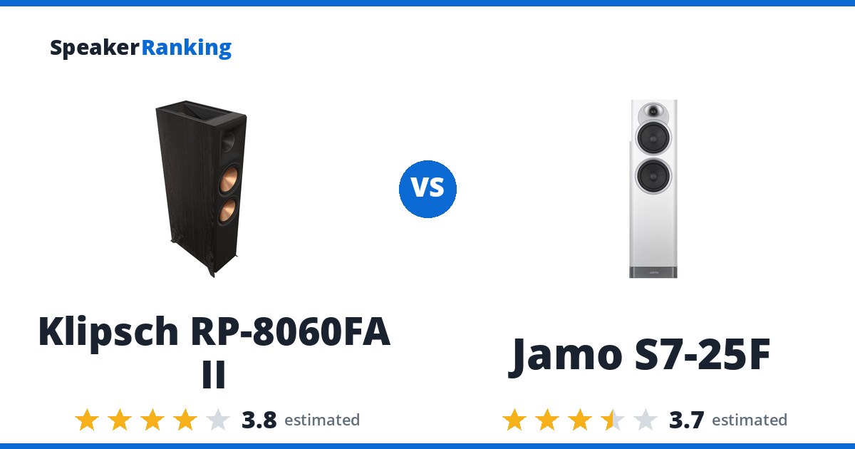 Klipsch RP-8060FA II vs Jamo S7-25F