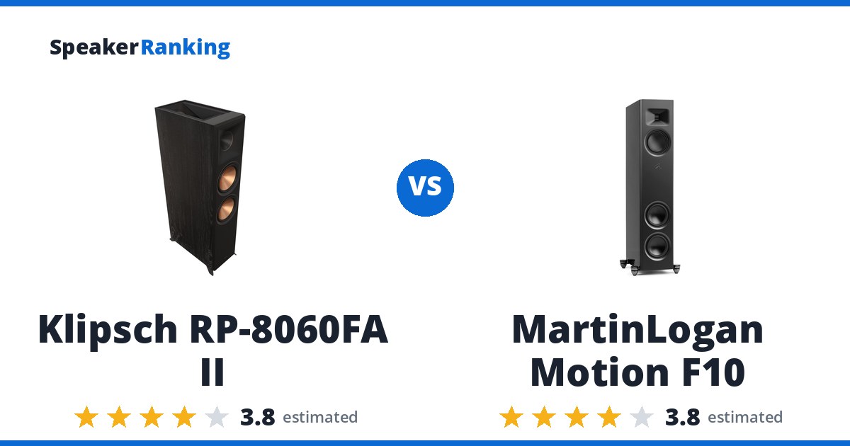 Klipsch RP-8060FA II vs MartinLogan Motion F10