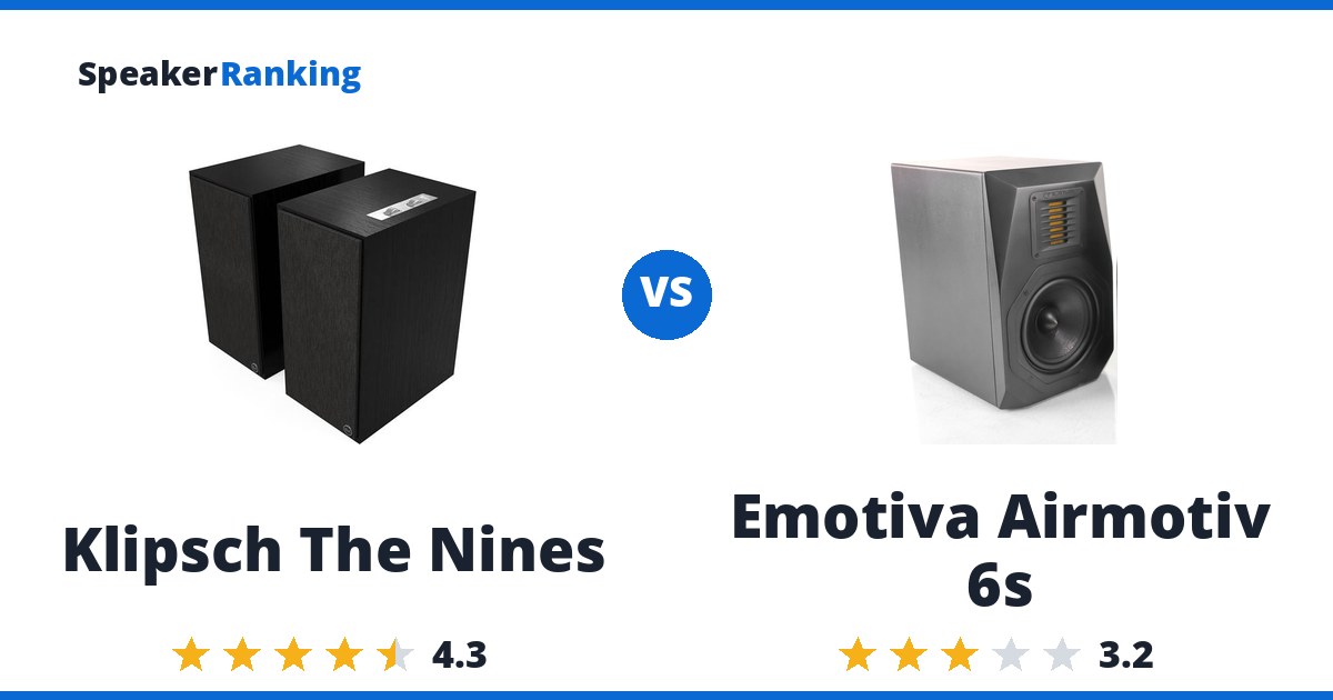Klipsch The Nines vs Emotiva Airmotiv 6s