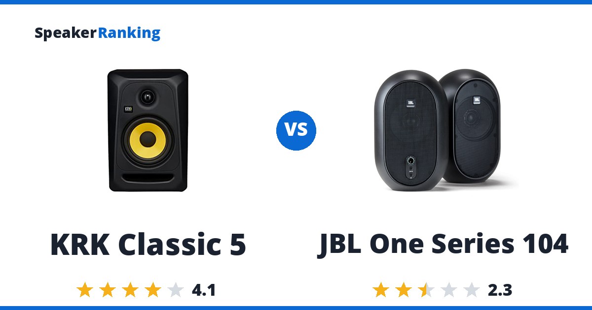 KRK Classic 5 vs JBL One Series 104