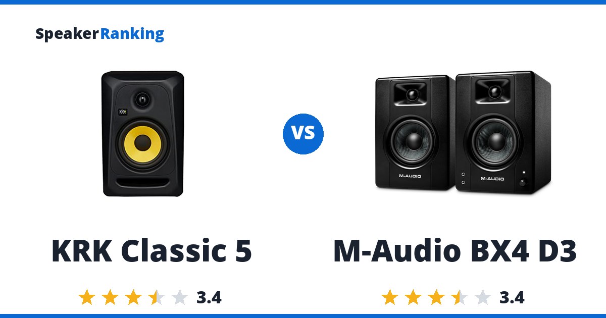 KRK Classic 5 vs M-Audio BX4 D3