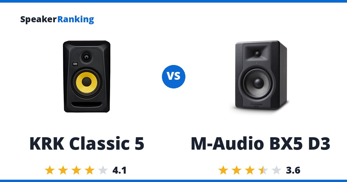 KRK Classic 5 vs M-Audio BX5 D3
