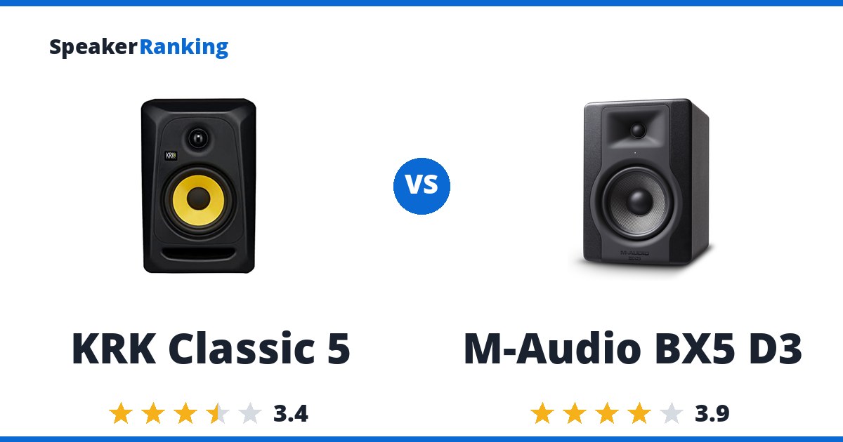 KRK Classic 5 vs M-Audio BX5 D3