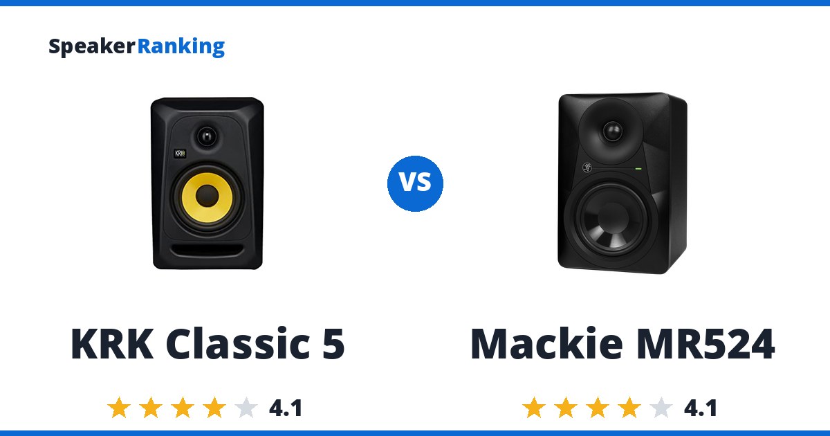 KRK Classic 5 vs Mackie MR524