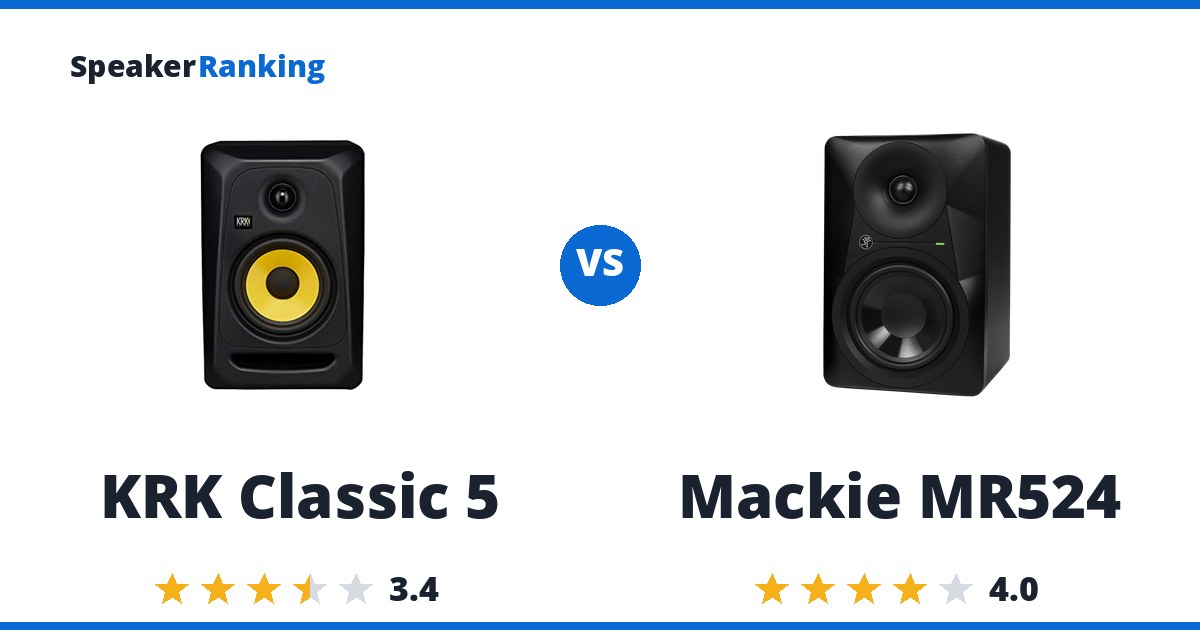 KRK Classic 5 vs Mackie MR524