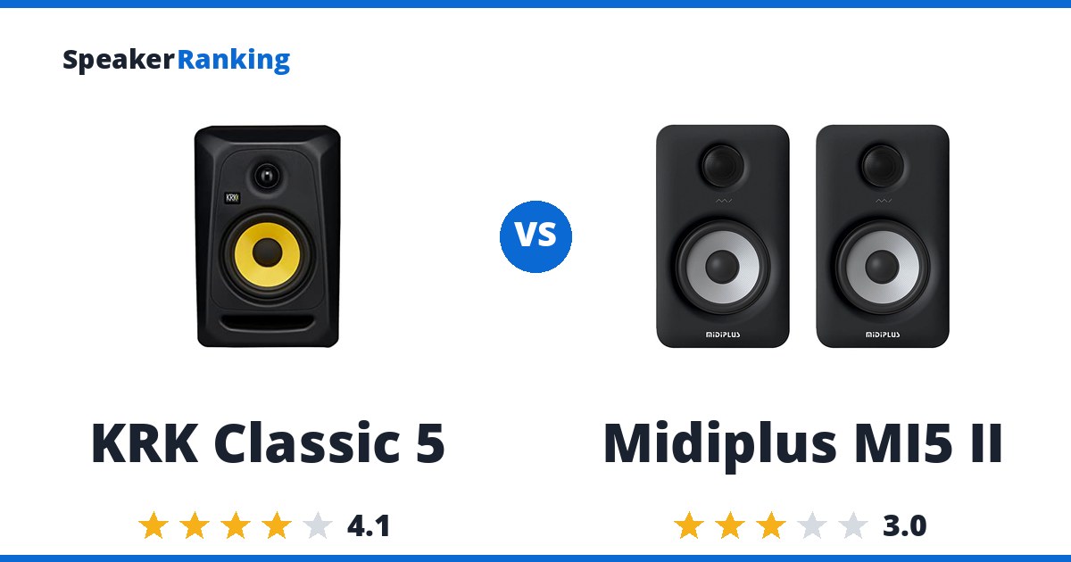 KRK Classic 5 vs Midiplus MI5 II