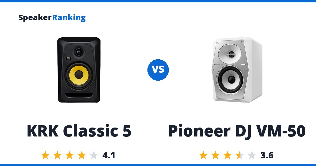 KRK Classic 5 vs Pioneer DJ VM-50