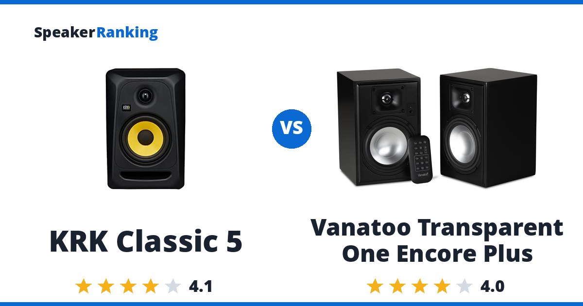 KRK Classic 5 vs Vanatoo Transparent One Encore Plus