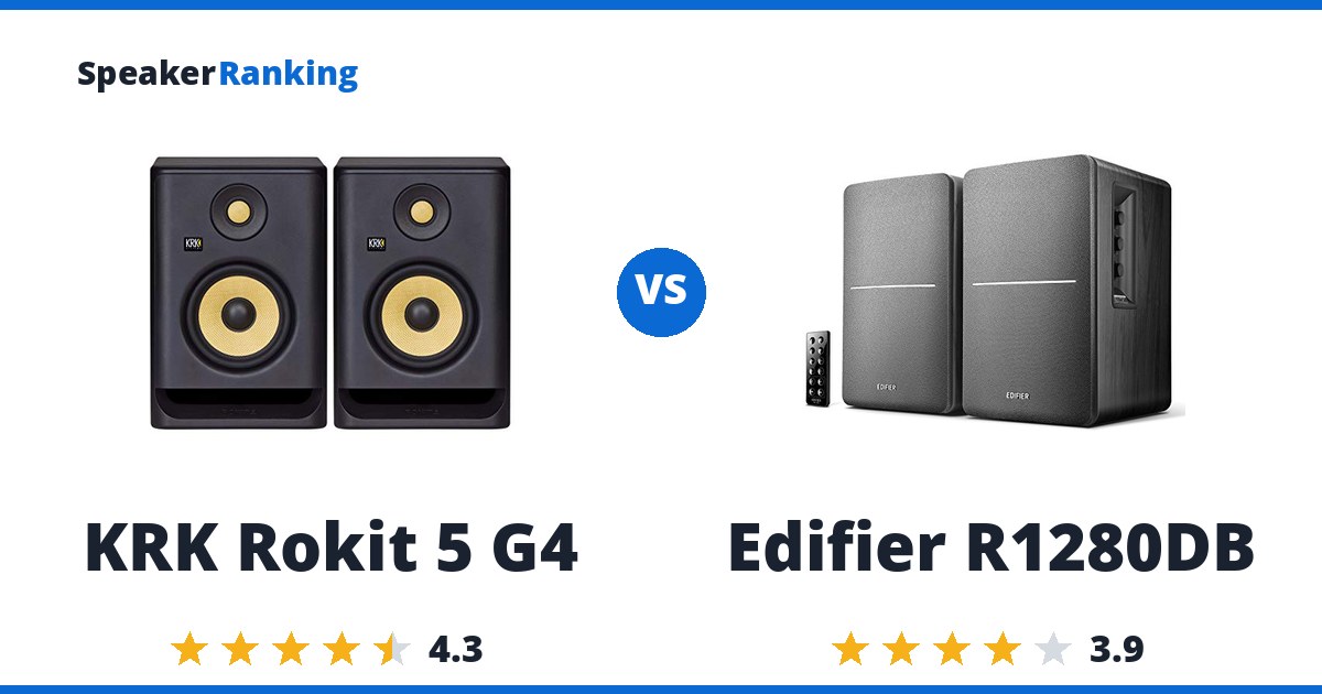 KRK Rokit 5 G4 vs Edifier R1280DB