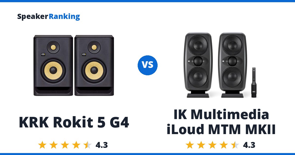 KRK Rokit 5 G4 vs IK Multimedia iLoud MTM MKII