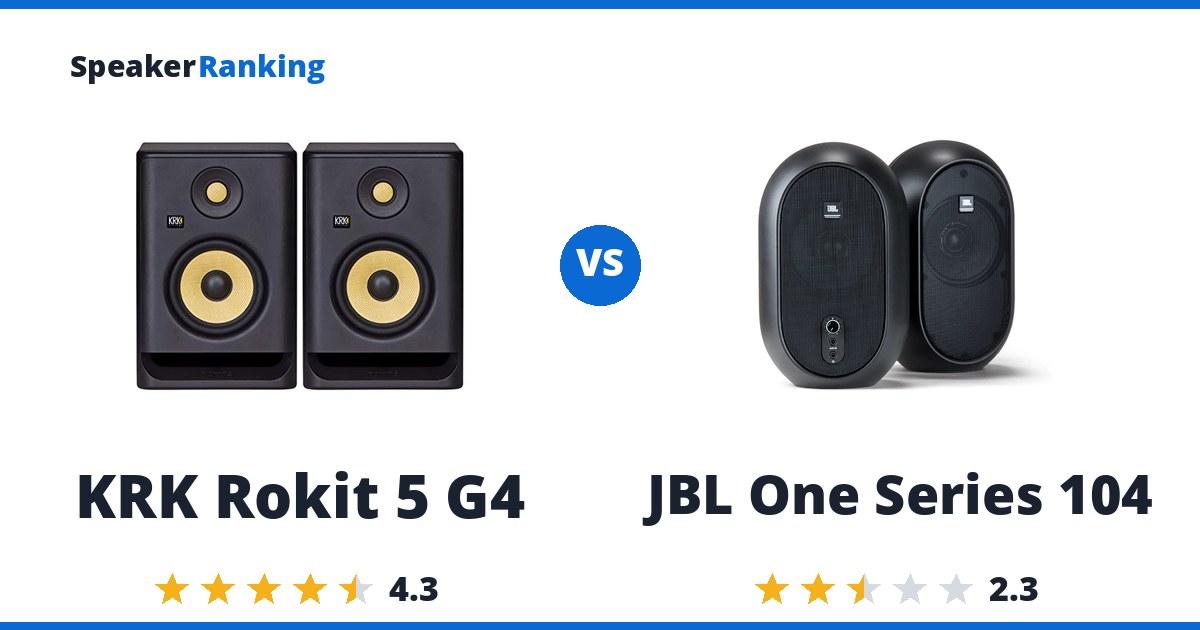 KRK Rokit 5 G4 vs JBL One Series 104
