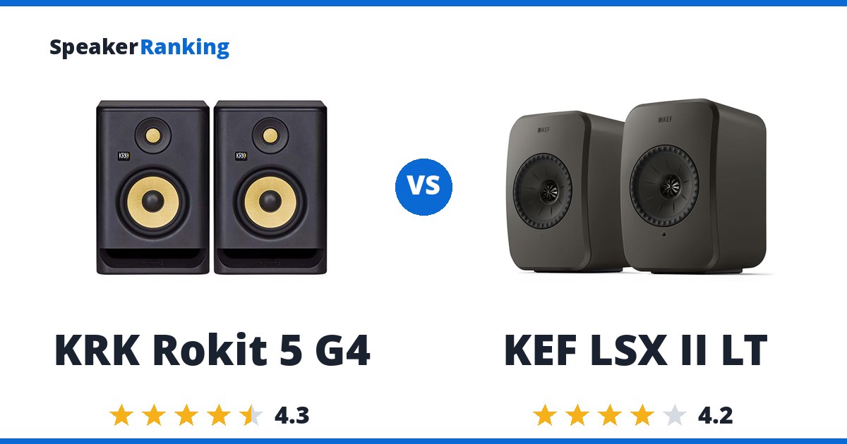 KRK Rokit 5 G4 vs KEF LSX II LT