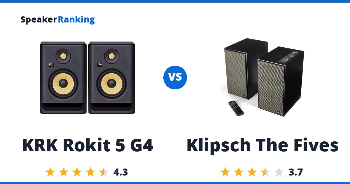 KRK Rokit 5 G4 vs Klipsch The Fives