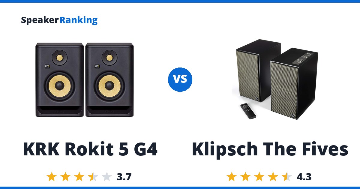 KRK Rokit 5 G4 vs Klipsch The Fives