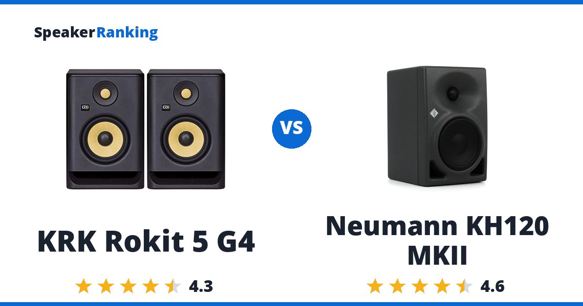 KRK Rokit 5 G4 vs Neumann KH120 MKII