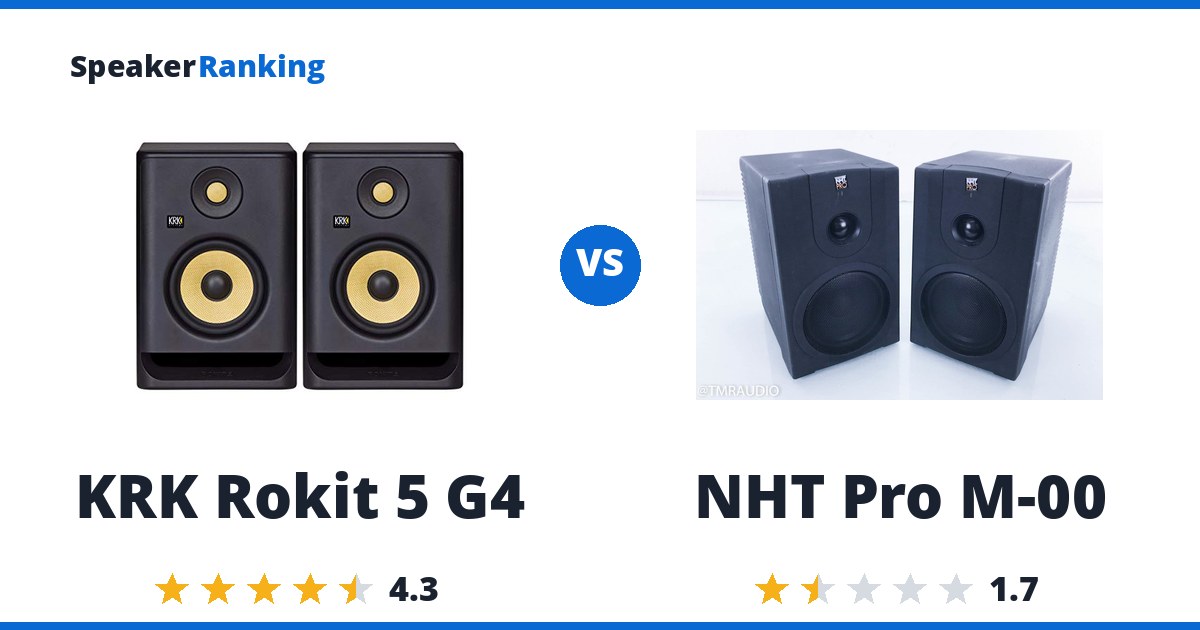 KRK Rokit 5 G4 vs NHT Pro M-00