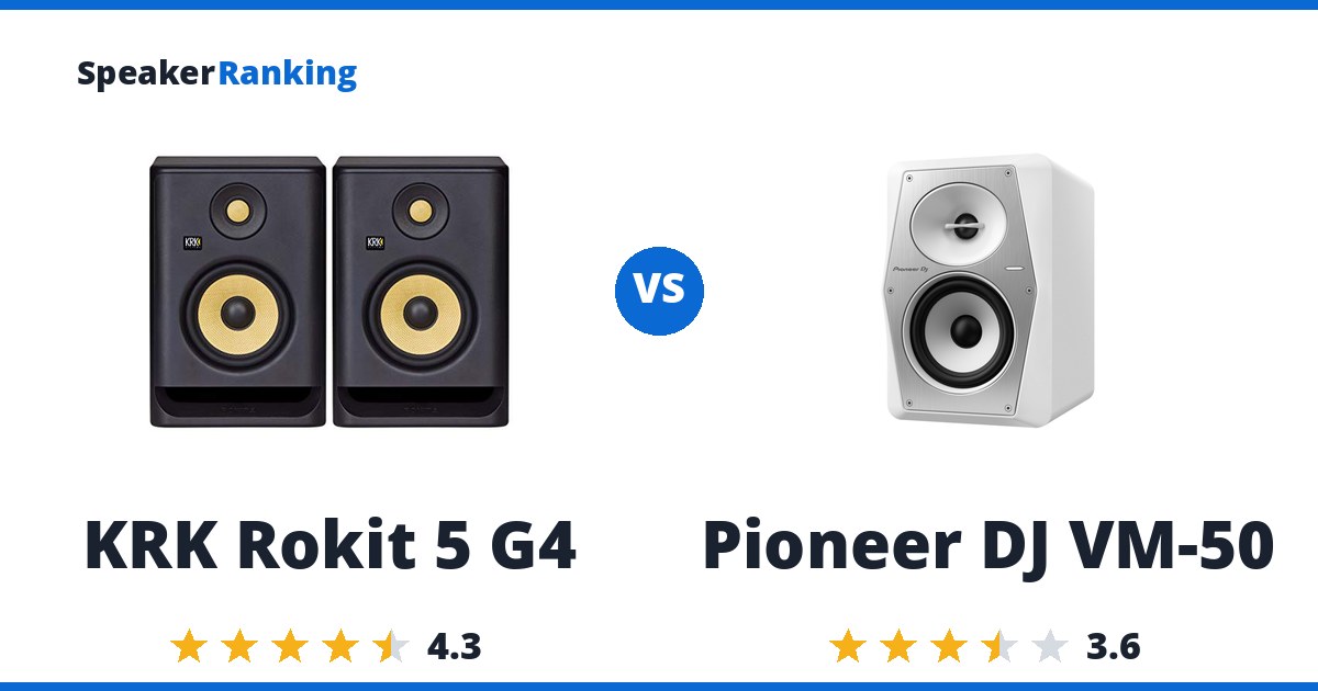 KRK Rokit 5 G4 vs Pioneer DJ VM-50