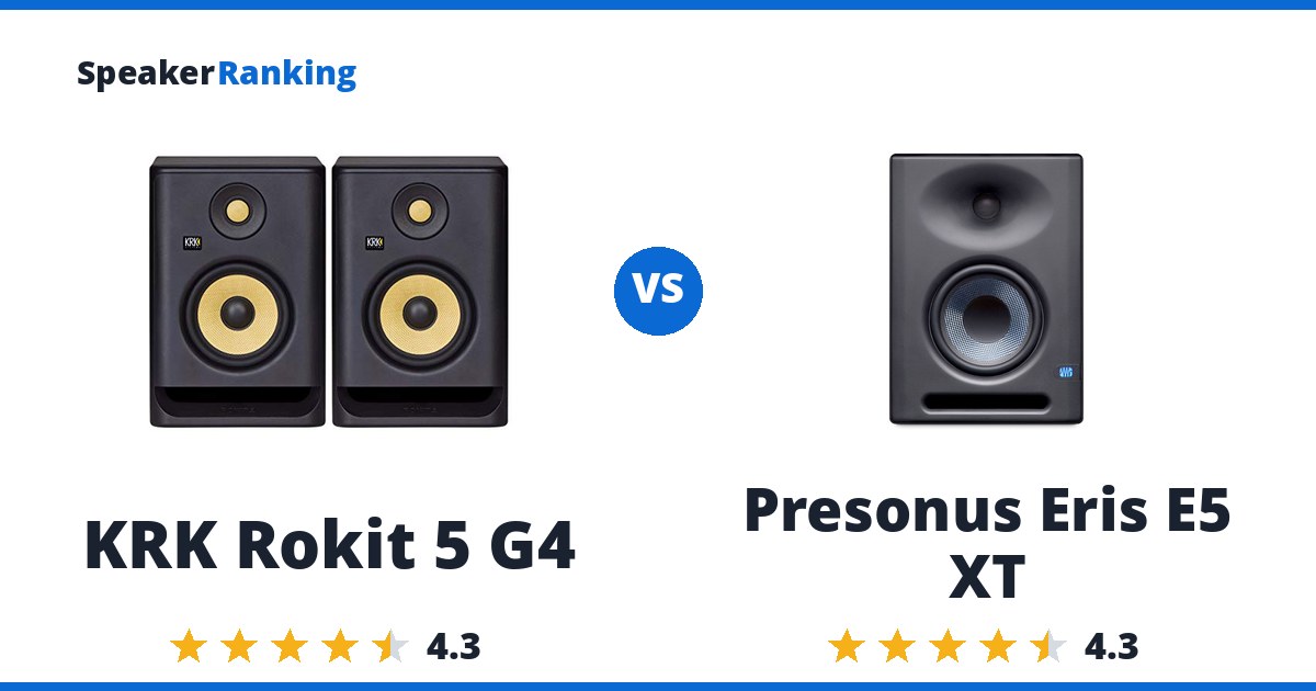 KRK Rokit 5 G4 vs Presonus Eris E5 XT