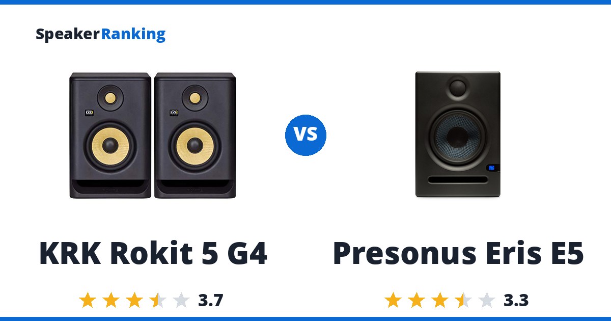 KRK Rokit 5 G4 vs Presonus Eris E5