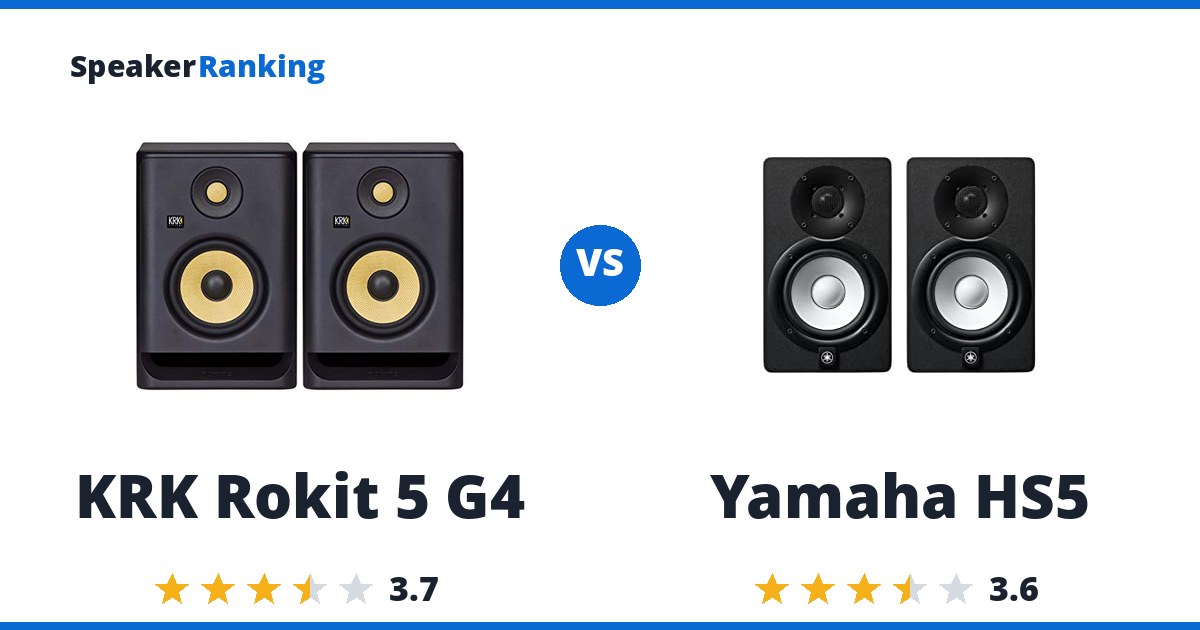 KRK Rokit 5 G4 vs Yamaha HS5