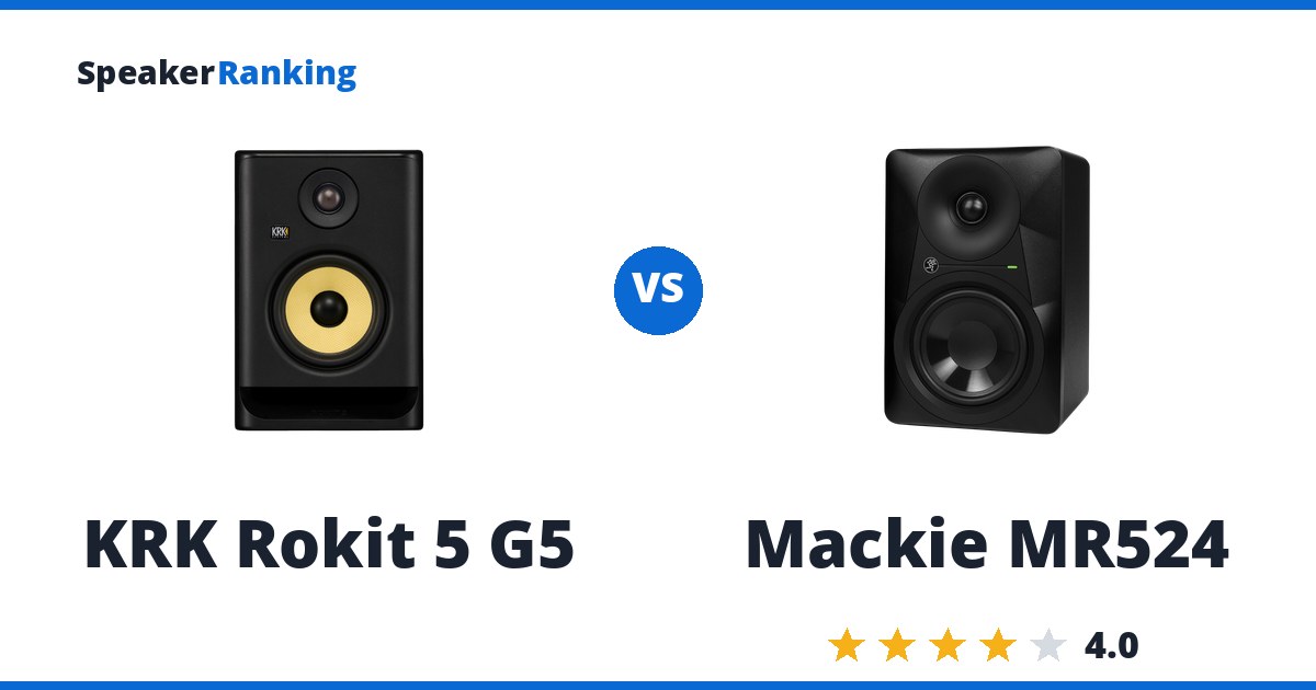 KRK Rokit 5 G5 vs Mackie MR524
