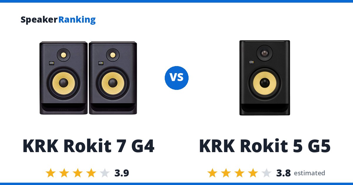 KRK Rokit 7 G4 vs KRK Rokit 5 G5