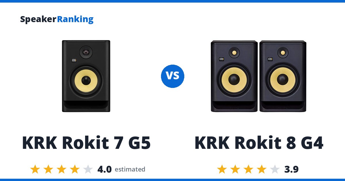 KRK Rokit 7 G5 vs KRK Rokit 8 G4