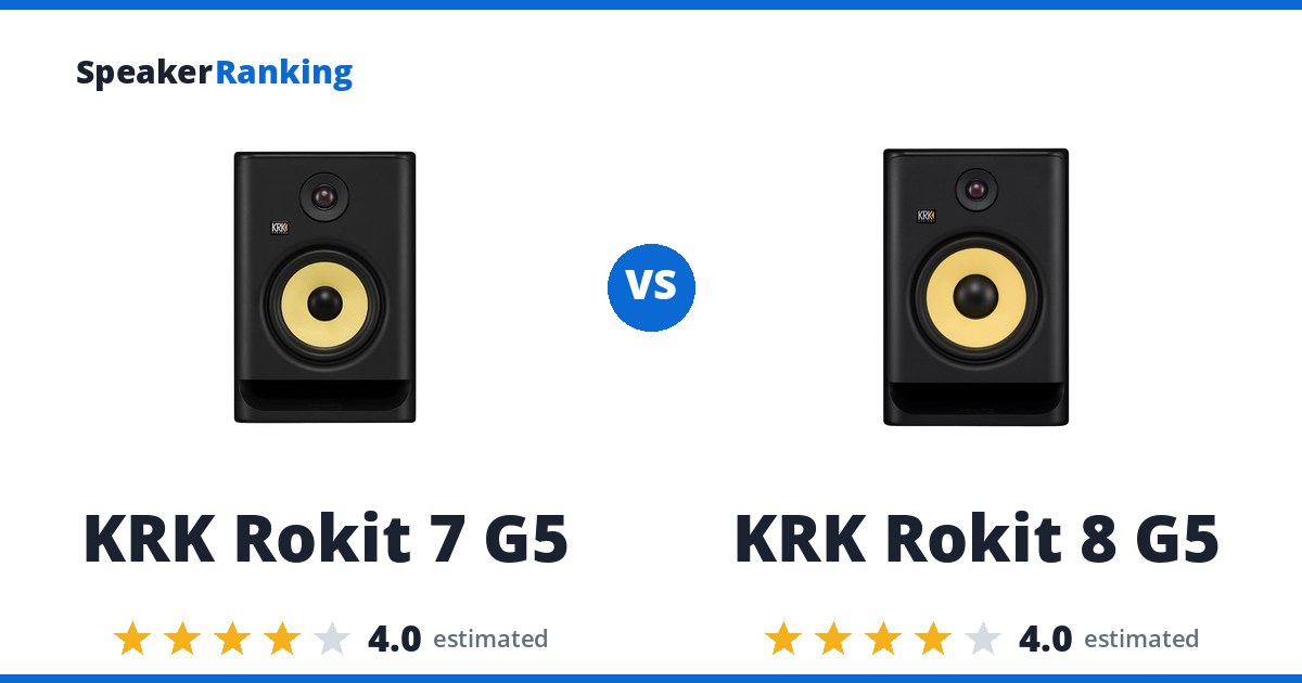 KRK Rokit 7 G5 vs KRK Rokit 8 G5