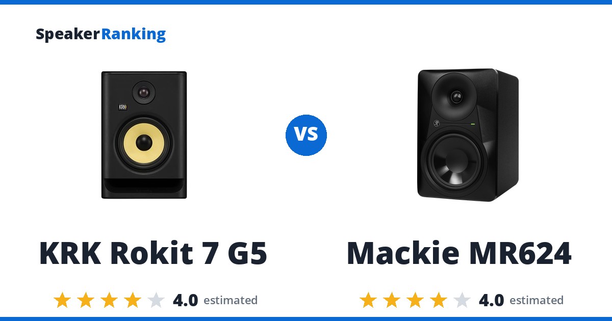 KRK Rokit 7 G5 vs Mackie MR624