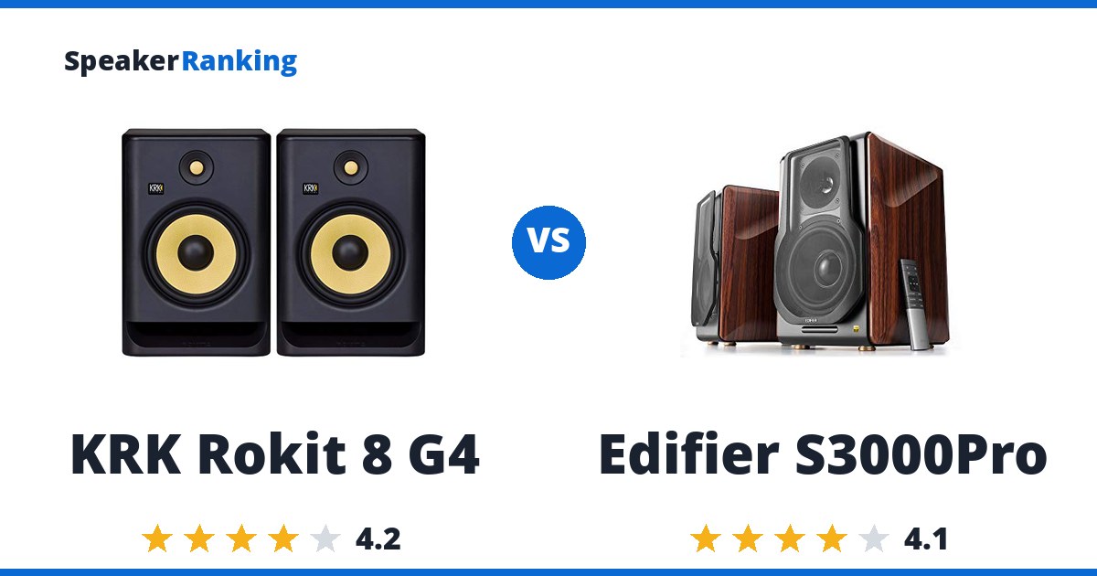KRK Rokit 8 G4 vs Edifier S3000Pro