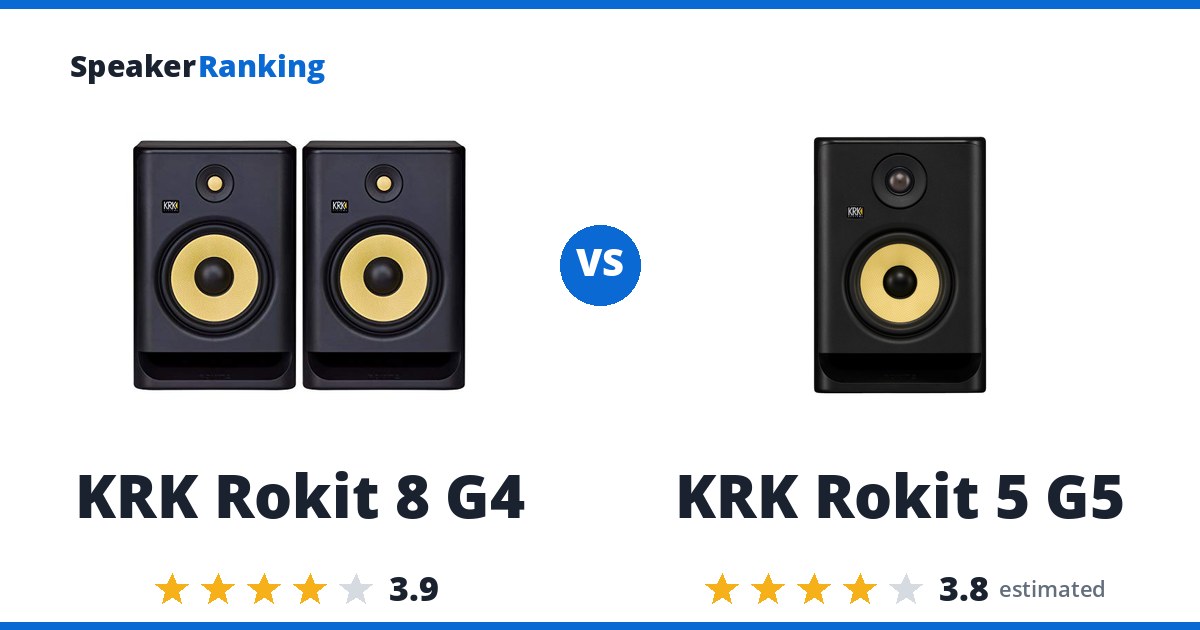 KRK Rokit 8 G4 vs KRK Rokit 5 G5