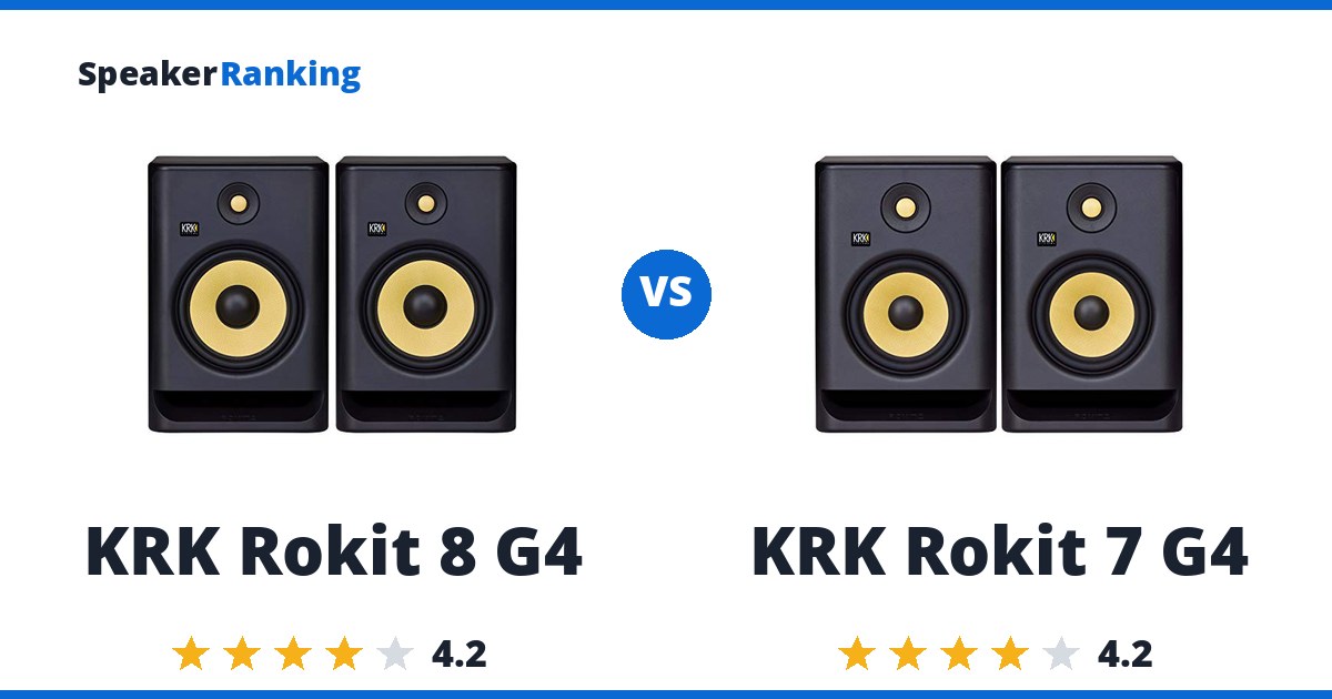 KRK Rokit 8 G4 vs KRK Rokit 7 G4
