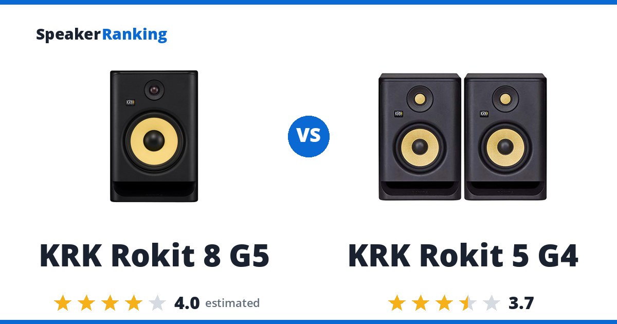 KRK Rokit 8 G5 vs KRK Rokit 5 G4