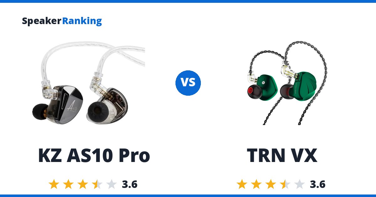 KZ AS10 Pro vs TRN VX