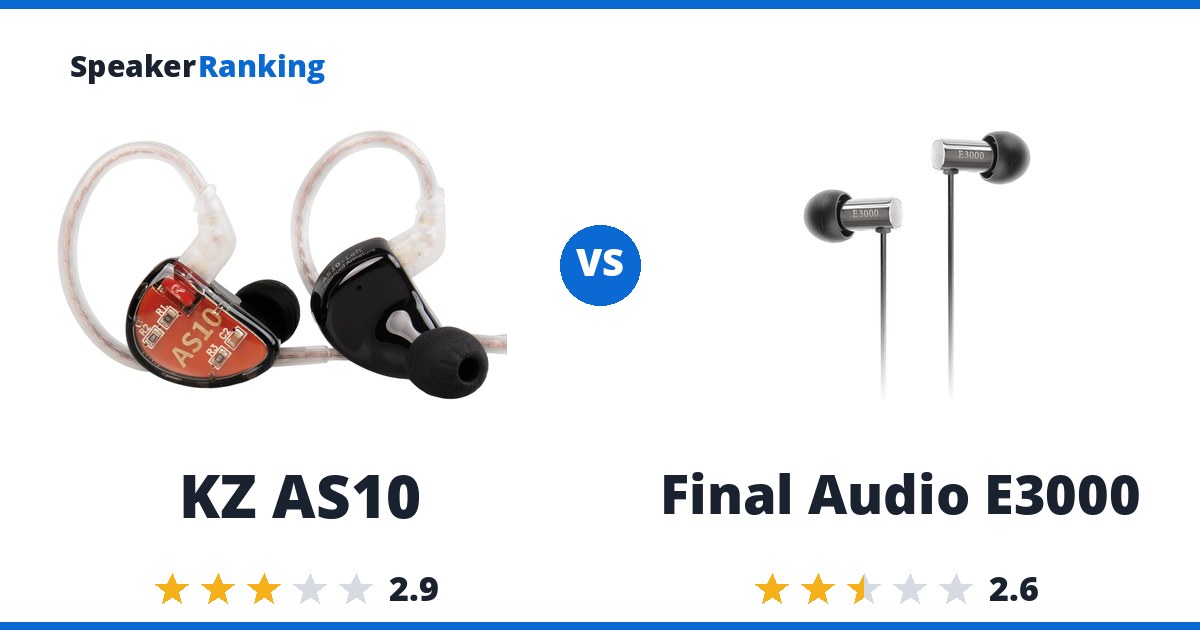 KZ AS10 vs Final Audio E3000