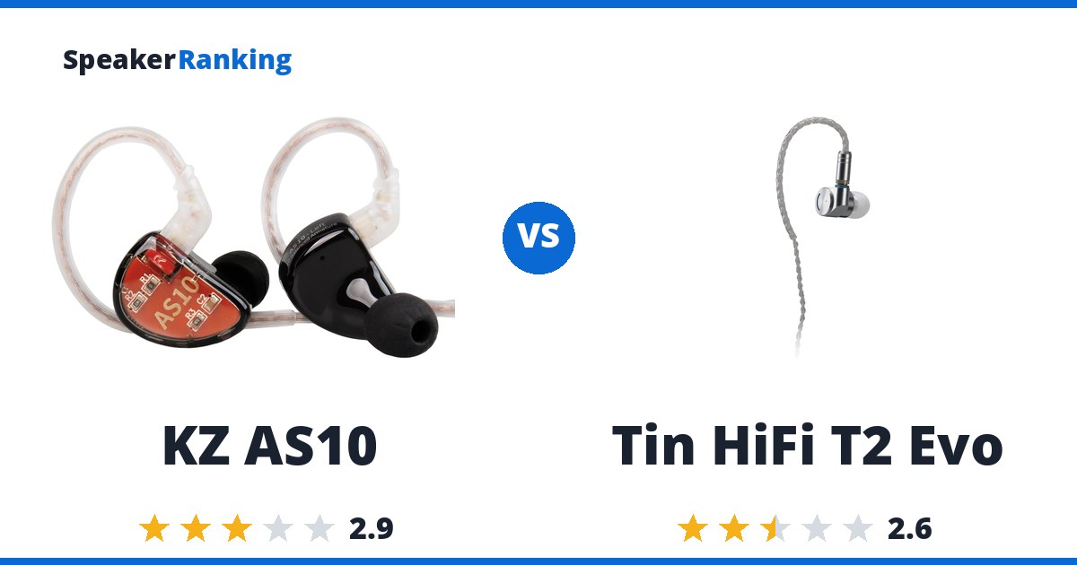 KZ AS10 vs Tin HiFi T2 Evo