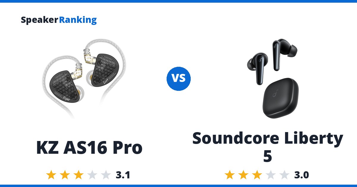 KZ AS16 Pro vs Soundcore Liberty 5