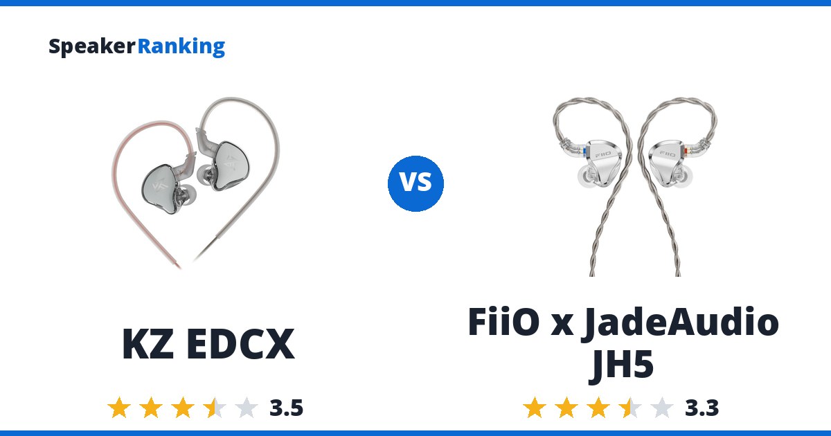 KZ EDCX vs FiiO x JadeAudio JH5