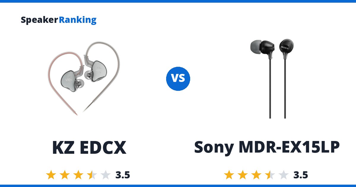 KZ EDCX vs Sony MDR-EX15LP