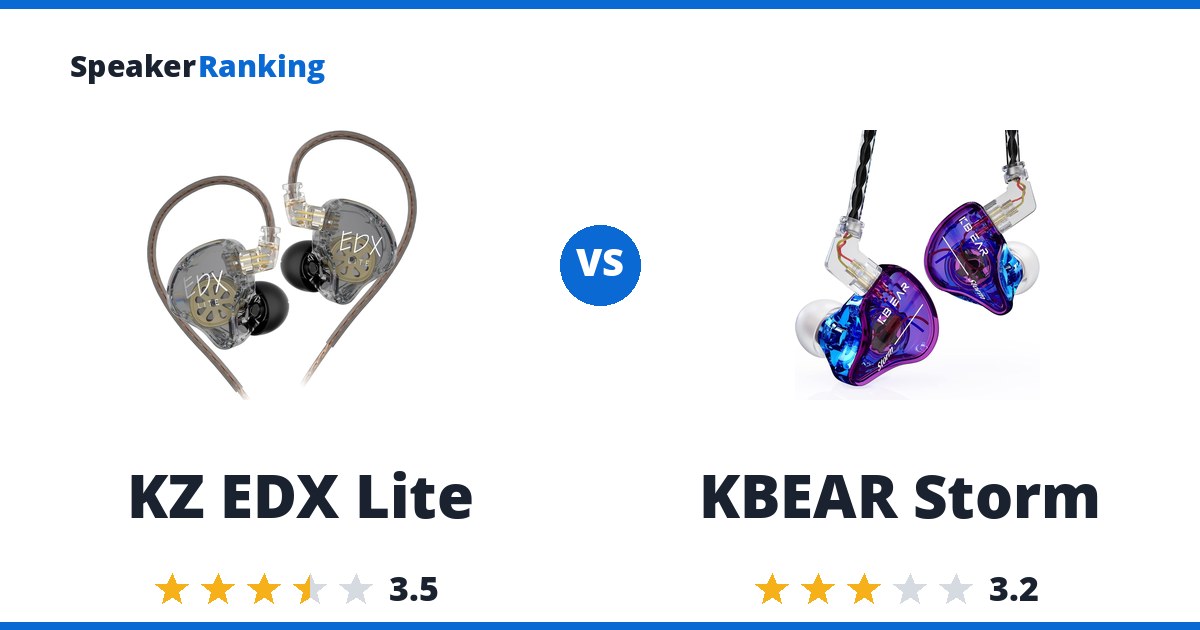 KZ EDX Lite vs KBEAR Storm