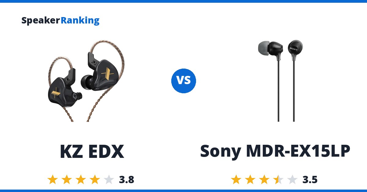 KZ EDX vs Sony MDR-EX15LP
