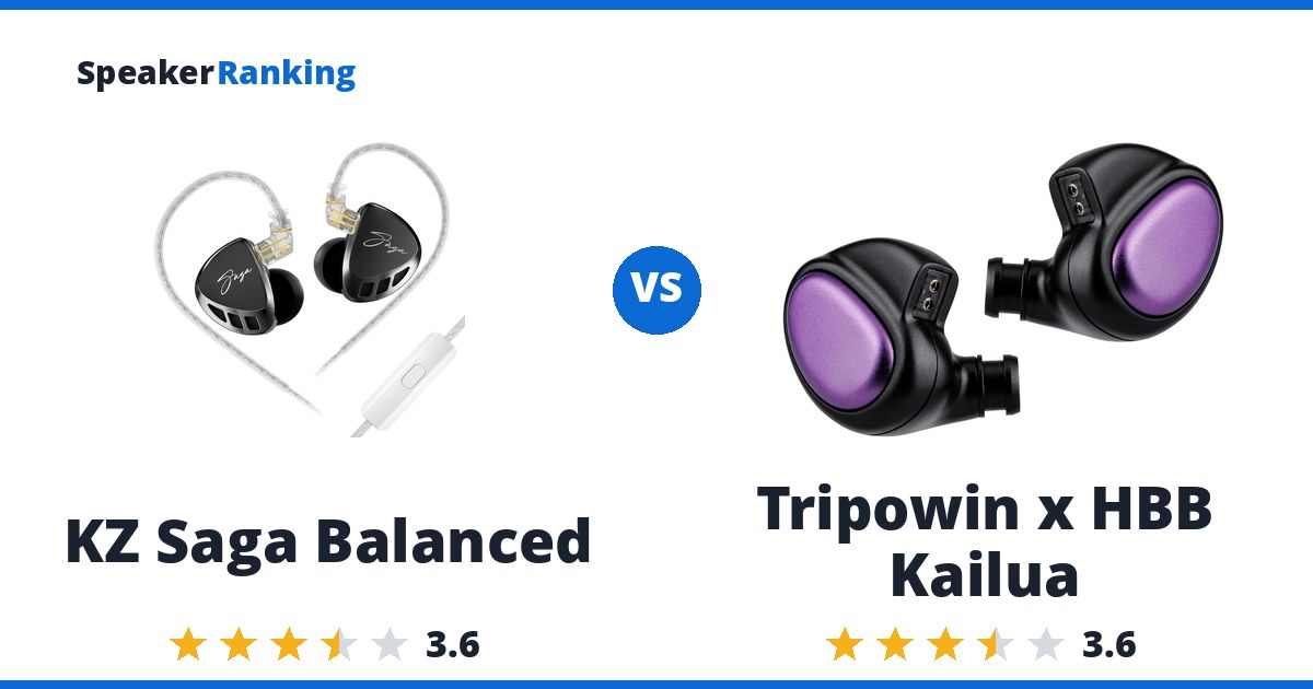 KZ Saga Balanced vs Tripowin x HBB Kailua