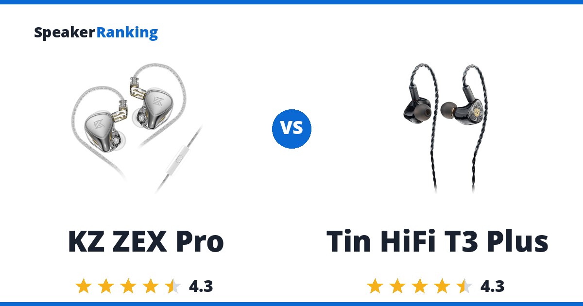 KZ ZEX Pro vs Tin HiFi T3 Plus