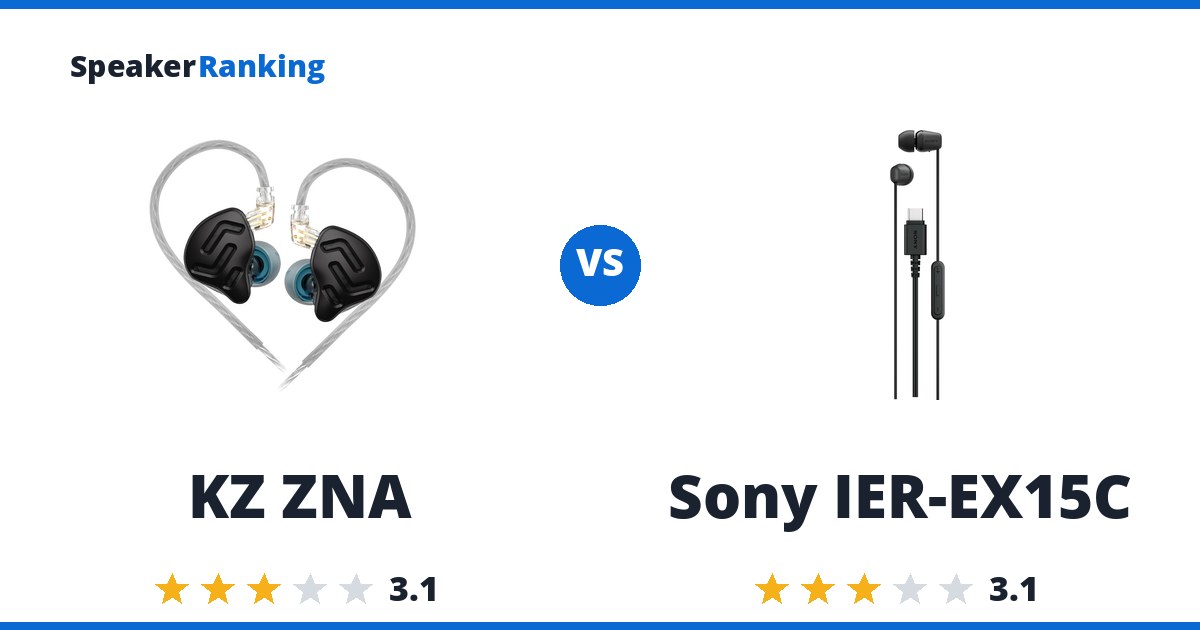 KZ ZNA vs Sony IER-EX15C